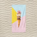 Prosop de plaja, L'essentiel Maison, BT20215017, 75x150 cm, Multicolor