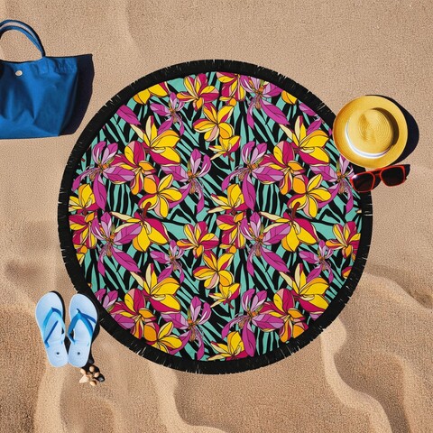 Prosop de plaja, L'essentiel Maison, BTR20217017, 150x150 cm, Multicolor