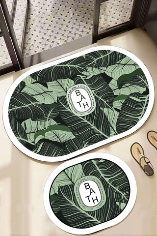Set covorase de baie, L'essentiel Maison, Aleas, Verde