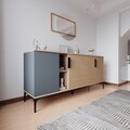 Consola, Hanah Home, Tarz, 180x79x40 cm, Stejar / Antracit