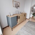 Consola, Hanah Home, Tarz, 180x79x40 cm, Stejar / Antracit