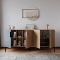 Consola, Hanah Home, Tarz, 180x79x40 cm, Stejar / Antracit