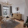 Consola, Hanah Home, Tarz, 180x79x40 cm, Stejar / Antracit