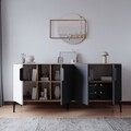 Consola, Hanah Home, Tarz, 180x79x40 cm, Alb / Antracit
