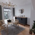 Consola, Hanah Home, Tarz, 180x79x40 cm, Alb / Antracit