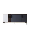 Consola, Hanah Home, Tarz, 180x79x40 cm, Alb / Antracit