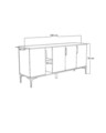 Consola, Hanah Home, Tarz, 180x79x40 cm, Alb / Antracit