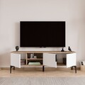 Comoda TV, Hanah Home, Tarz, 180x49x33 cm, Alb / Stejar