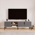 Comoda TV, Hanah Home, Tarz, 180x49x33 cm, Antracit / Stejar