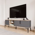 Comoda TV, Hanah Home, Tarz, 180x49x33 cm, Antracit / Stejar