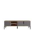Comoda TV, Hanah Home, Tarz, 180x49x33 cm, Antracit / Stejar