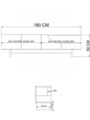 Comoda TV, Hanah Home, Line, 180x50x30 cm, Bej