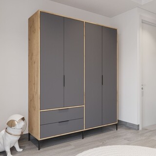 160x183x45 cm, Stejar;Antracit