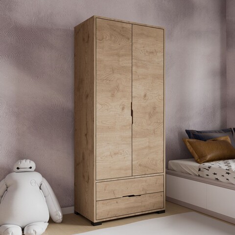 Dulap pentru haine, Hanah Home, Royal Drawers 80, 80x183x45 cm, Stejar