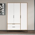 Dulap pentru haine, Hanah Home, Aden Drawers 120, 120x192x45 cm, Stejar / Alb