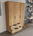 Dulap pentru haine, Hanah Home, Aden Drawers 120, 120x192x45 cm, Stejar