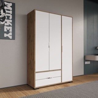 120x183x45 cm, Stejar;Alb