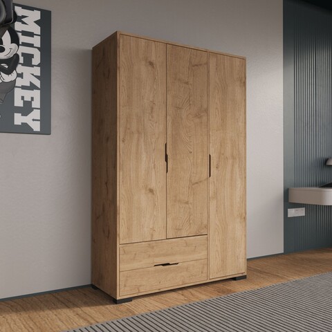 Dulap pentru haine, Hanah Home, Royal Drawers 120, 120x183x45 cm, Stejar