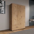 Dulap pentru haine, Hanah Home, Royal Drawers 120, 120x183x45 cm, Stejar