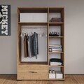 Dulap pentru haine, Hanah Home, Royal Drawers 120, 120x183x45 cm, Stejar