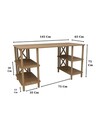 Birou, Hanah Home, Vista, 145x75x65 cm, Stejar