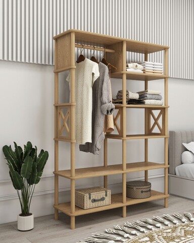 Dulap pentru haine, Hanah Home, Lusso, 120x175x38 cm, Stejar