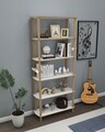 Corp biblioteca, Hanah Home, Rosa 6, 80x174x30 cm, Stejar / Alb