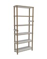 Corp biblioteca, Hanah Home, Rosa 6, 80x174x30 cm, Stejar / Alb