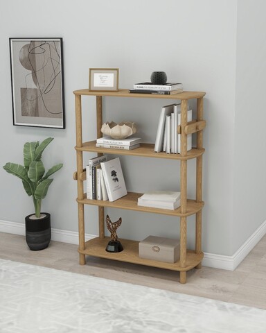Corp biblioteca, Hanah Home, Rosa 4, 80x112x30 cm, Stejar