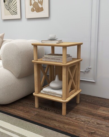 Masuta, Hanah Home, Castagno, 38x64x38 cm, Stejar