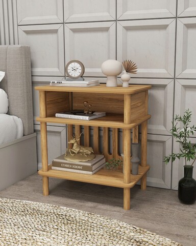 Masuta, Hanah Home, Bella, 58x64x38 cm, Stejar