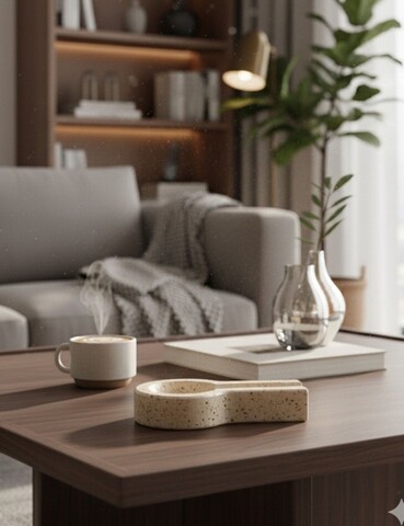 Scrumieră, Etern, 5x3x15 cm, Bej