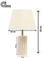 Lampa de masa, Opviq, 377KLT1117, Crem / Aur