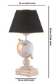 Lampa de masa, Opviq, 390FLH2248, Alb / Negru / Auriu