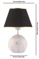 Lampa de masa, Opviq, 390FLH2252, Negru / Alb / Auriu