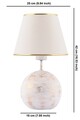 Lampa de masa, Opviq, 390FLH2253, Alb/Auriu