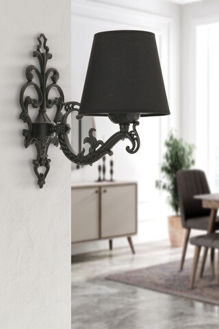 Aplica de perete, Opviq, 390FLH2328, Negru