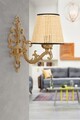 Aplica de perete, Opviq, 390FLH2332, Natural / Aur