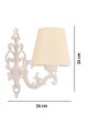 Aplica de perete, Opviq, 390FLH2336, Crem/Alb