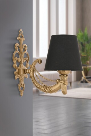 Aplica de perete, Opviq, 390FLH2341, Negru