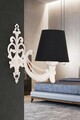 Aplica de perete, Opviq, 390FLH2342, Alb/Negru