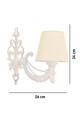 Aplica de perete, Opviq, 390FLH2348, Crem/Alb