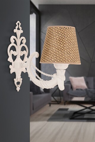 Aplica de perete, Opviq, 390FLH2351, Natural/Alb