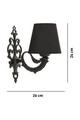 Aplica de perete, Opviq, 390FLH2352, Negru