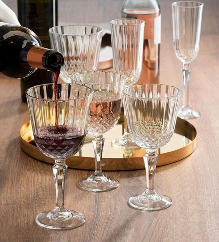 Set de pahare de vin, Hermia, 409PBH1123, Transparent