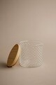 Set recipiente depozitare, Hermia, 409PBH1410, Capac din bambus: (4 bucăți), Transparent