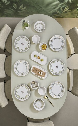 Set de mic dejun, Hermia, 430KSV4403, Platou: 22 x 11 x 3,5 cm (2 bucăți), Bej