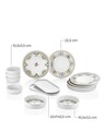 Set de mic dejun, Hermia, 430KSV4403, Platou: 22 x 11 x 3,5 cm (2 bucăți), Bej