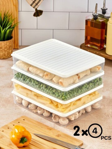 Set recipiente depozitare, Hermia, 452PTR1149, Alb