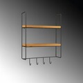 Raft de perete, Hanah Home, Cm-071-A, 58x42x15 cm, Aur / Natural